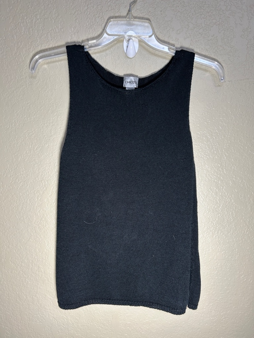 CHICO’S Open Weave Cotton Blend Capsule Wardrobe Staple Layering Piece